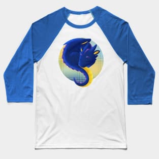 Kawaii Sleeping Dragon - With Background Baseball T-Shirt